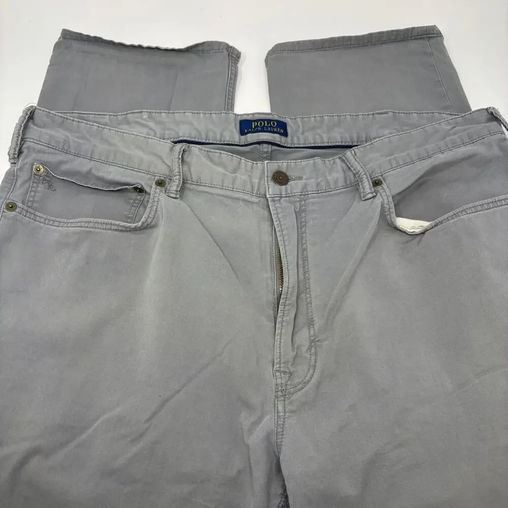 Polo Ralph Lauren Mens 40x31‎ Gray 5 Pocket Design Jeans